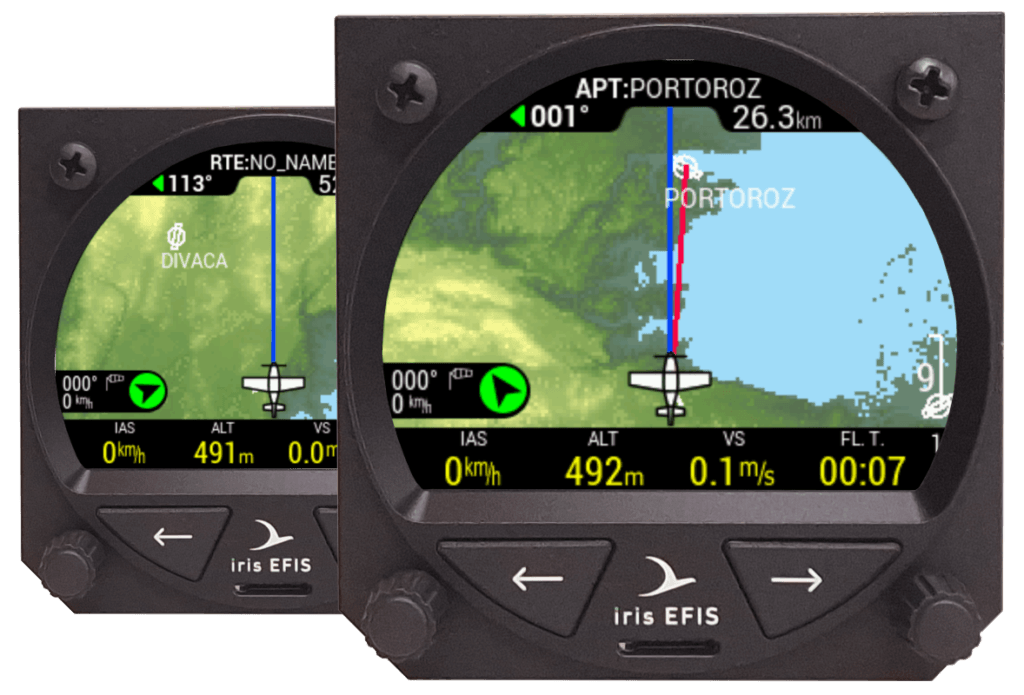 iris Efis pro Navigation pages