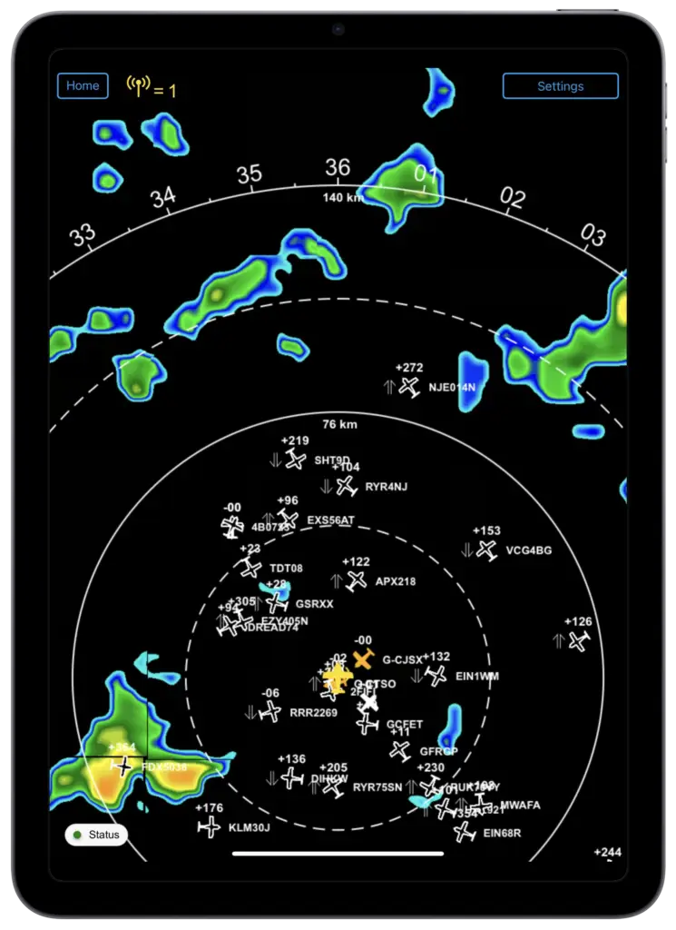 PilotAware Weather Radar