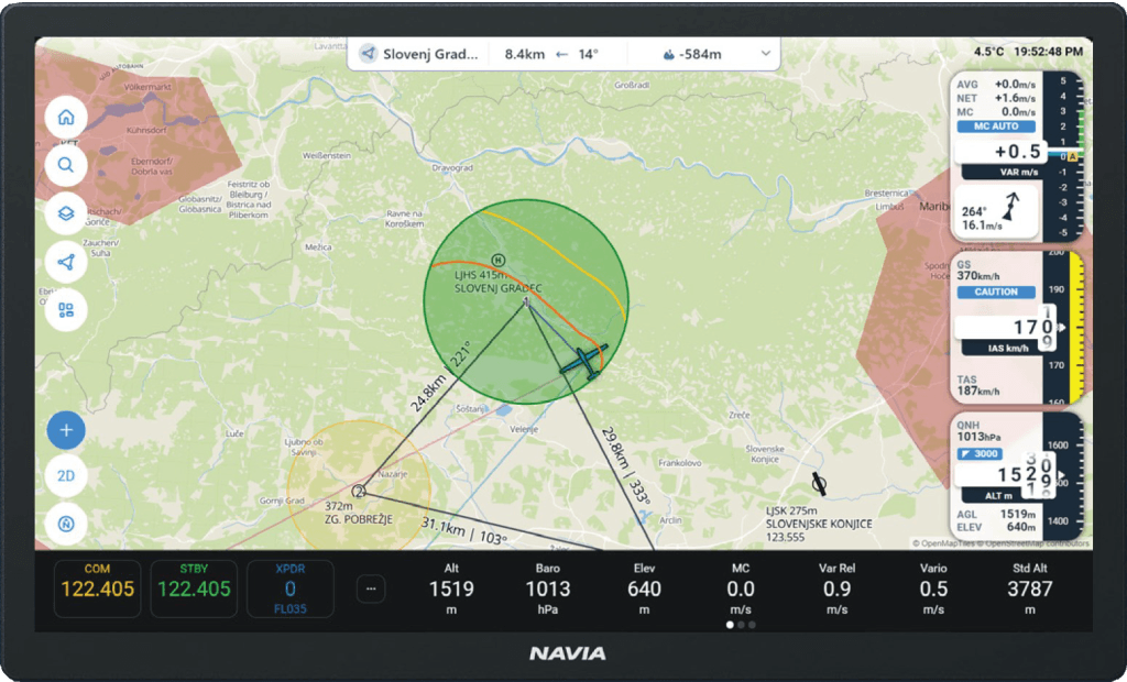 Navia Main Screen