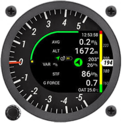 Helios 80 Analogue Variometer with Digital Screen (80mm)